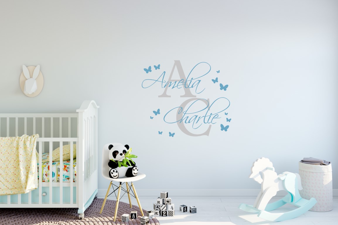 Two Name Wall Sticker 5d Decal
