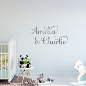 Two Name Wall Sticker 6c Decal