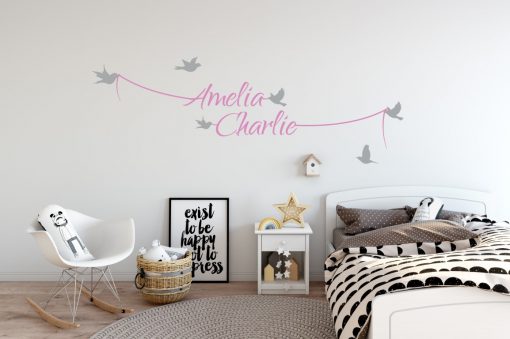 Two Name Wall Sticker 7c Decal