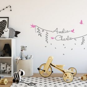 Two Name Wall Sticker 8a Decal