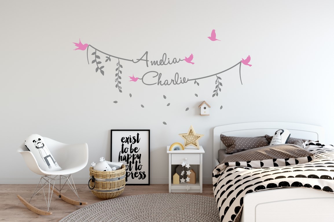 Two Name Wall Sticker 8b Decal