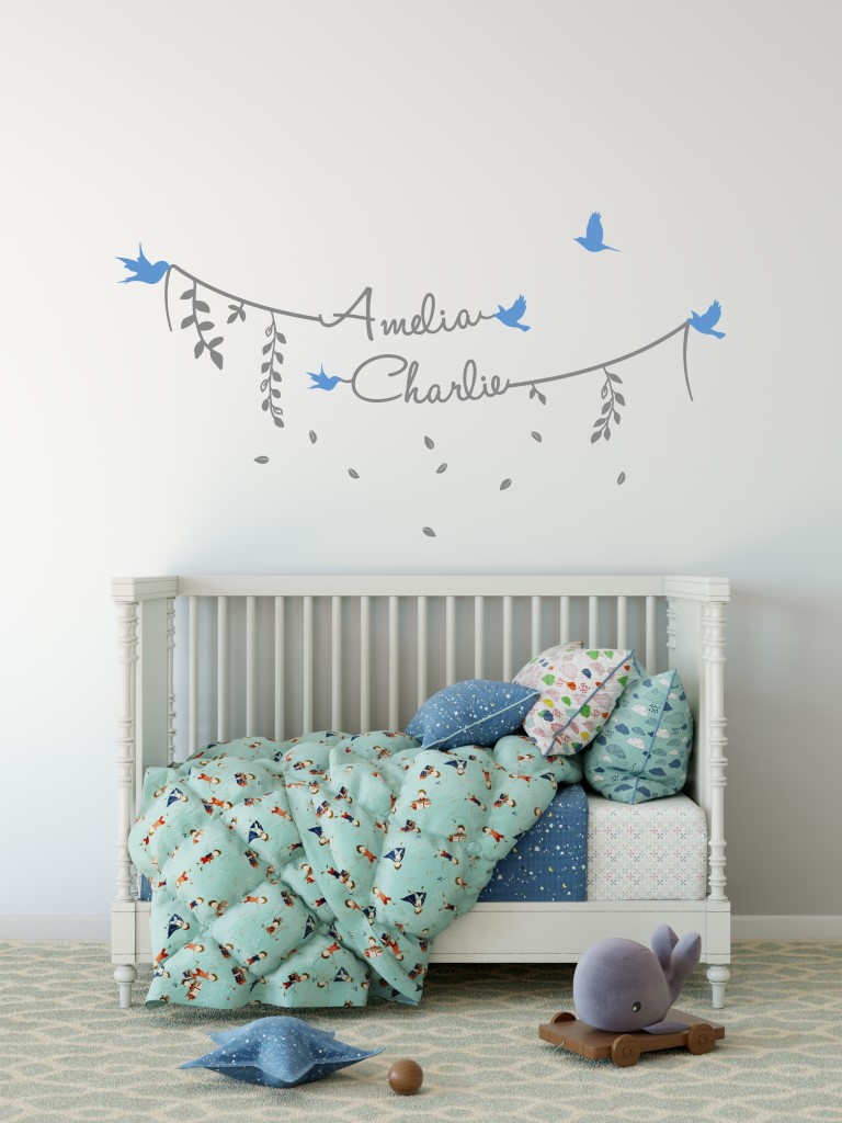 Two Name Wall Sticker 8c Decal