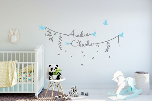 Two Name Wall Sticker 8e Decal