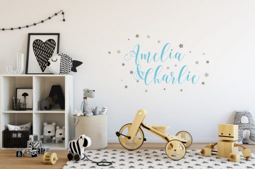 Two Name Wall Sticker 9b Decal