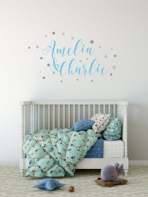 Two Name Wall Sticker 9c Decal