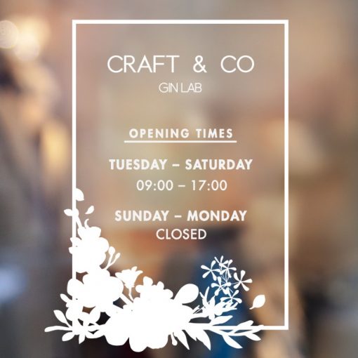 Business Hours Sign - Business Name and Hours of Operation Sign 306