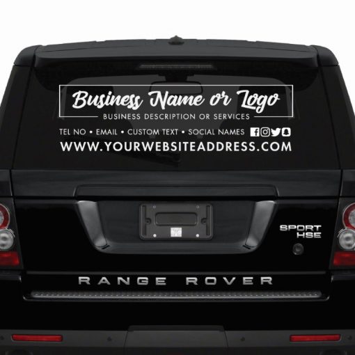Car Signage - Vehicle Window Sticker Sign v4