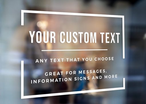 Custom Sign - Any Text Custom Made Sign Sticker Decal v12 - Image 2