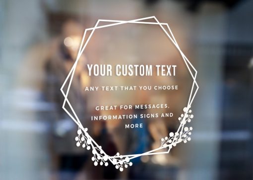 Custom Sign - Any Text Custom Made Sign Sticker Decal v13 - Image 2