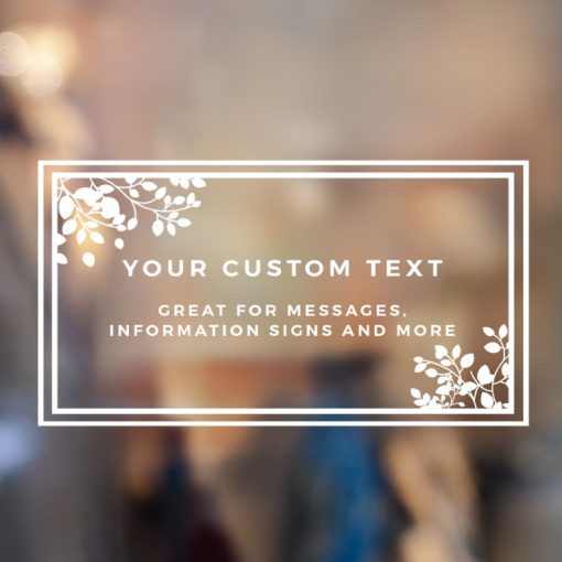 Custom Sign - Any Text Custom Made Sign Sticker Decal v14