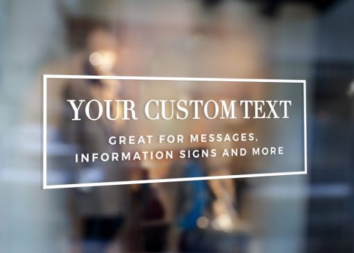 Custom Sign - Any Text Custom Made Sign Sticker Decal v3 - Image 2