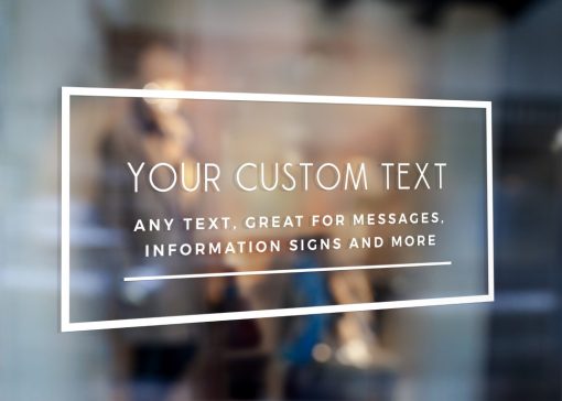 Custom Sign - Any Text Custom Made Sign Sticker Decal v5 - Image 2