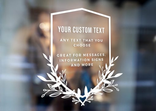 Custom Sign - Any Text Custom Made Sign Sticker Decal v6 - Image 2