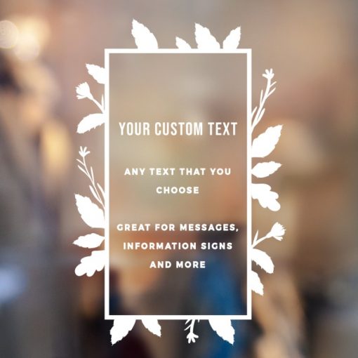 Custom Sign - Any Text Custom Made Sign Sticker Decal v9