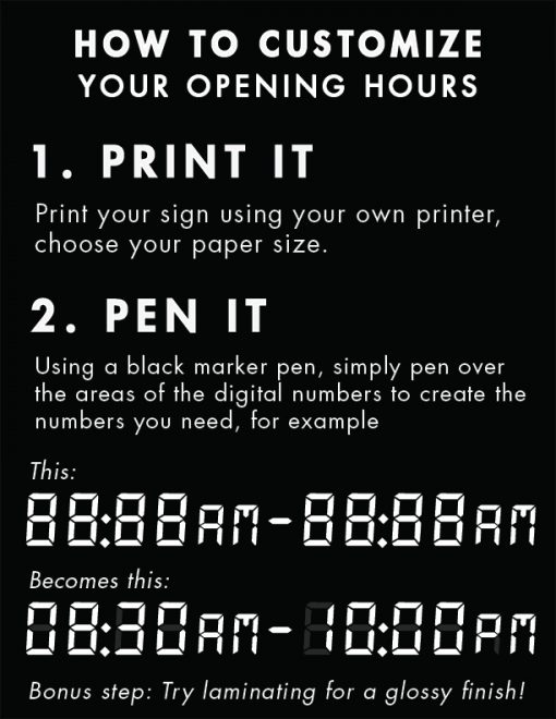 Printable Instructions