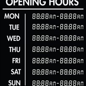 Printable Opening Times Sign v11