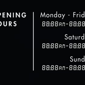 Printable Opening Times Sign v14