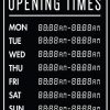 Printable Opening Times Sign v18