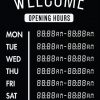 Printable Opening Times Sign v28