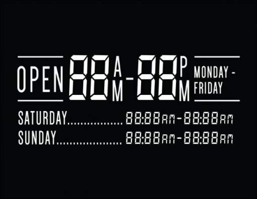 Printable Opening Times Sign v3