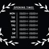 Printable Opening Times Sign v30