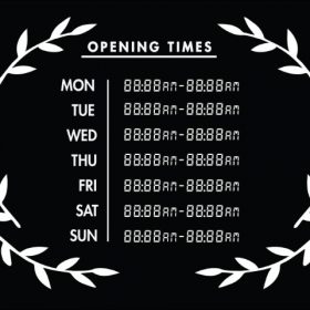 Printable Opening Times Sign v30
