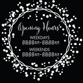 Printable Opening Times Sign v5