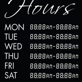 Printable Opening Times Sign v9